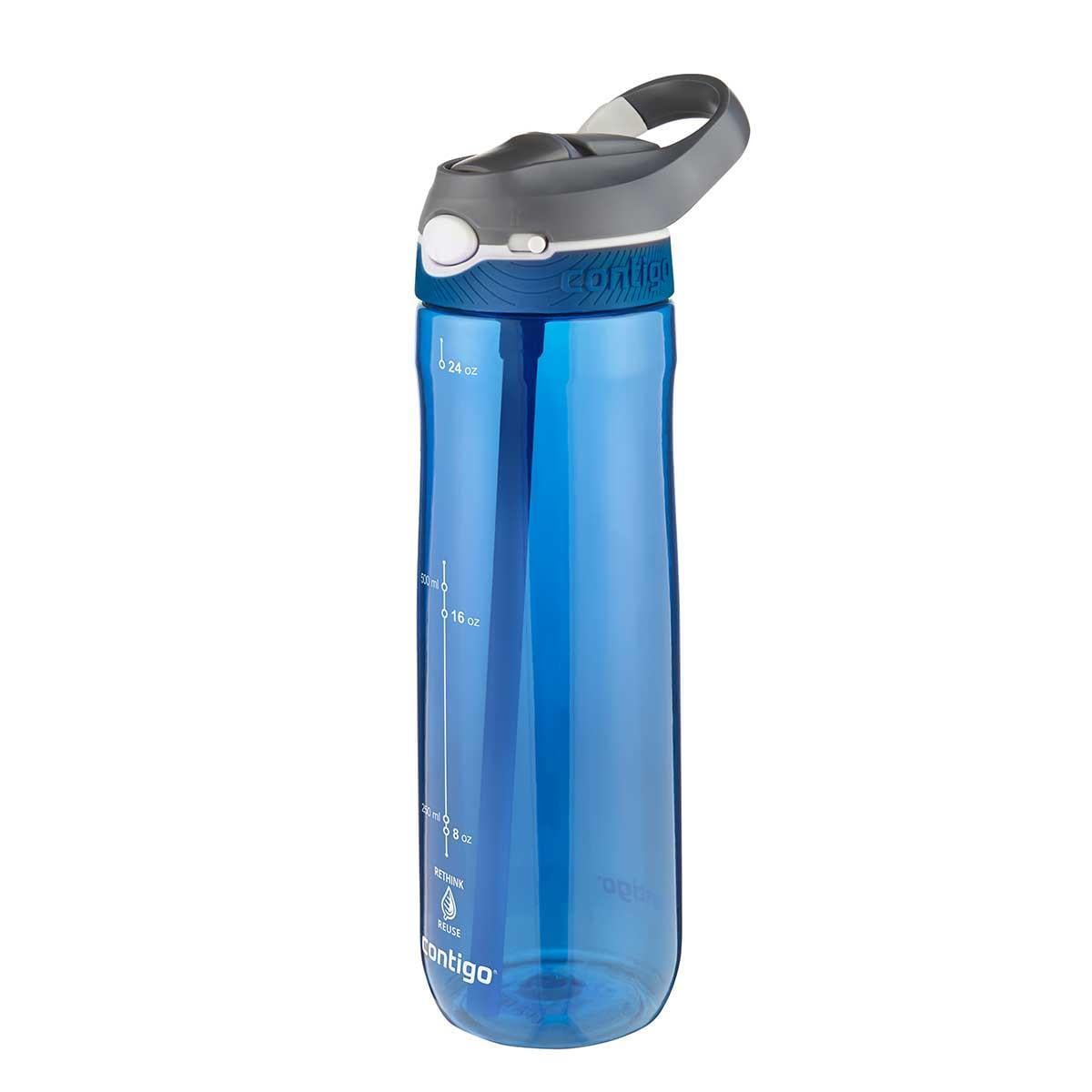 Contigo Ashland Tren Tek El Bas İç Kapaklı Su Matarası 720ml 2191379 Mavi