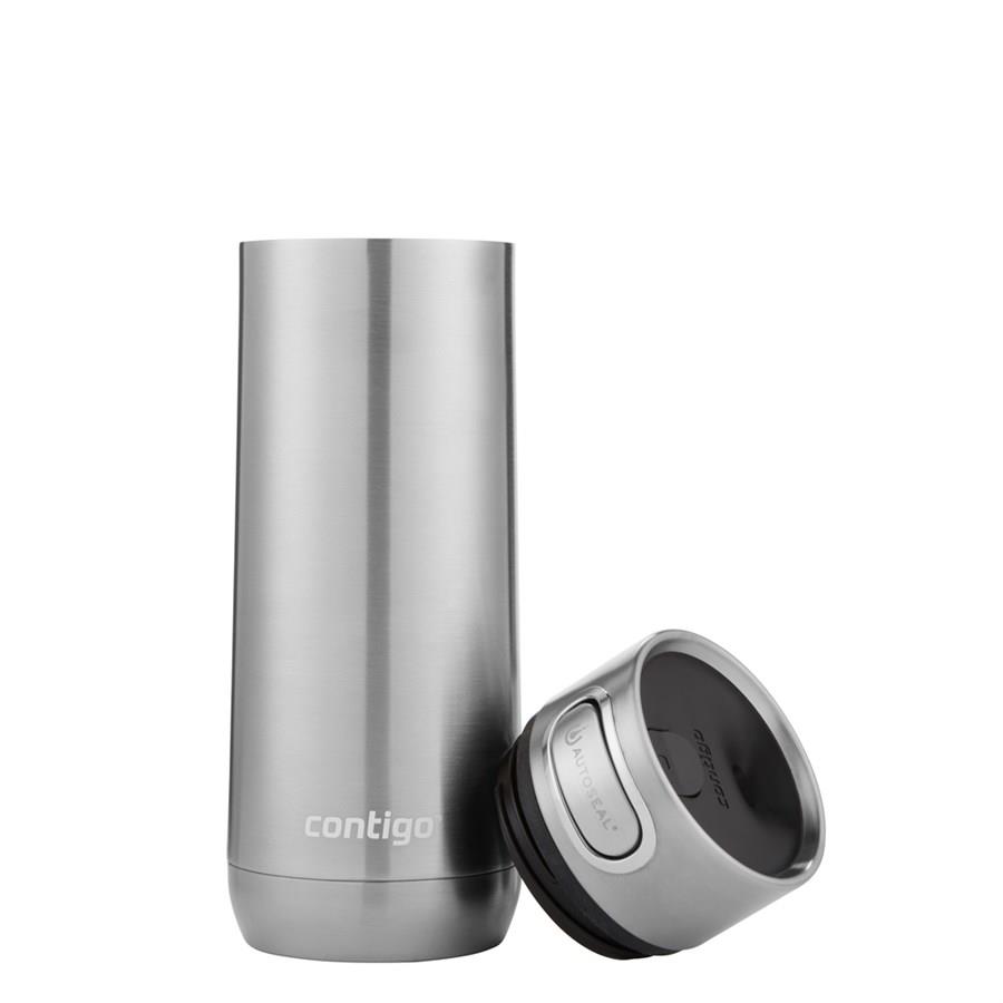 Contigo Luxe Vakumlu Termos Matara Tek El Bas İç 470ml  2115522 Gri