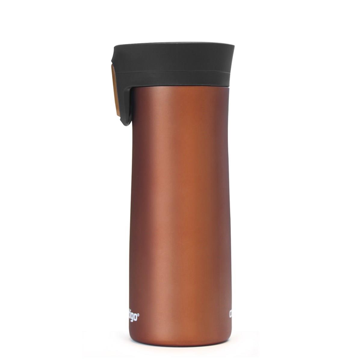 Contigo Pinnacle Vakumlu Termos Matara Tek El Bas İç 420ml  8095411 Kahverengi