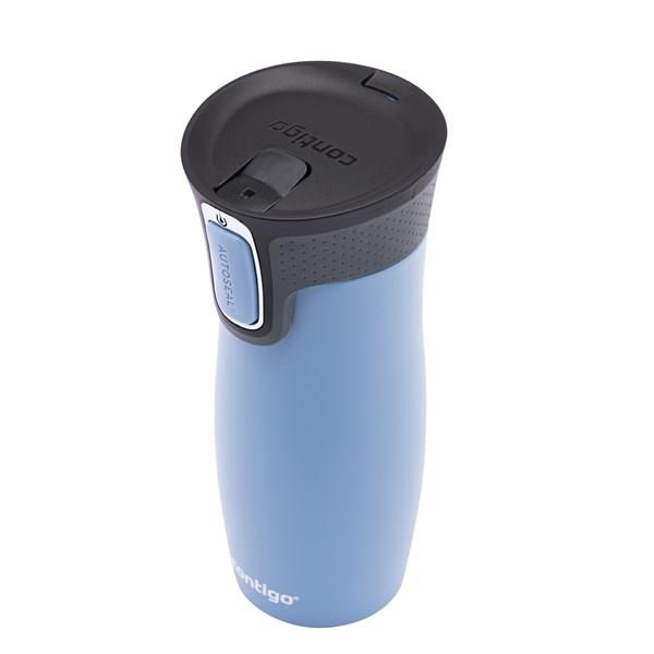 Contigo Westloop Vakumlu Termos Matara Tek El Bas İç 470ml  2104578 Açık Mavi
