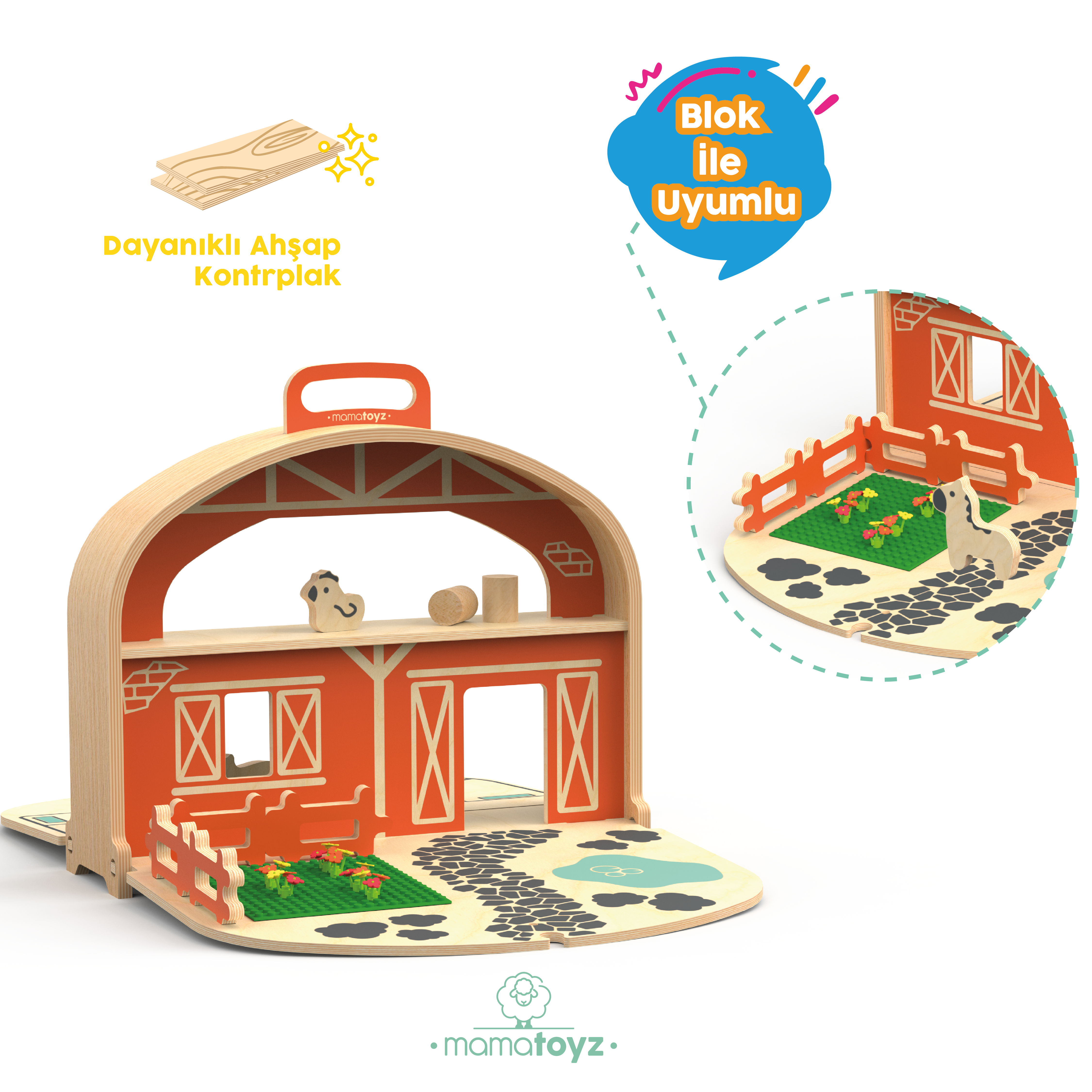 Carry Farm Ahşap Çiftlik Oyun Seti