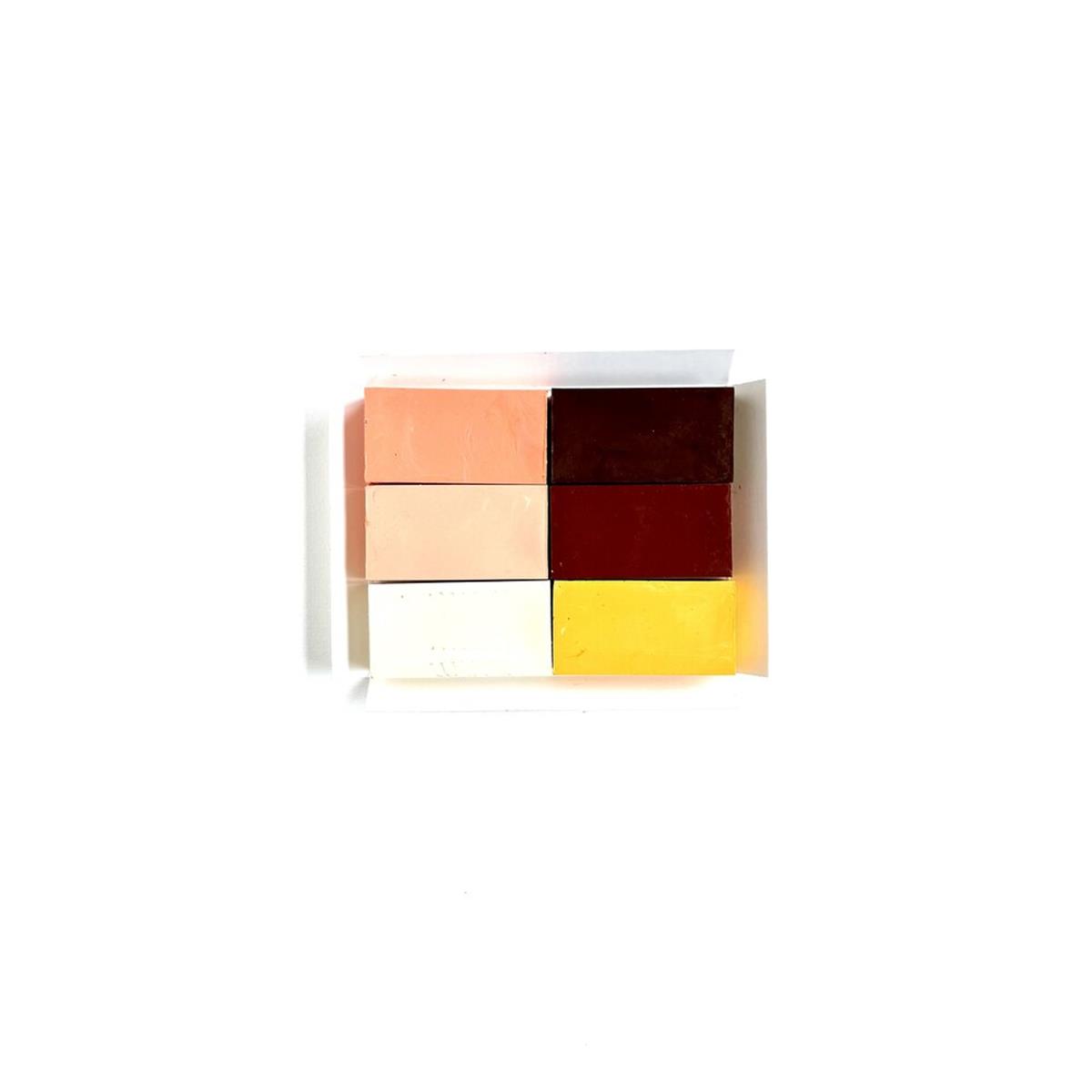 Colorz / Ten Renkleri Doğal Balmumu Sert Blok Pastel Boya Seti 6lı
