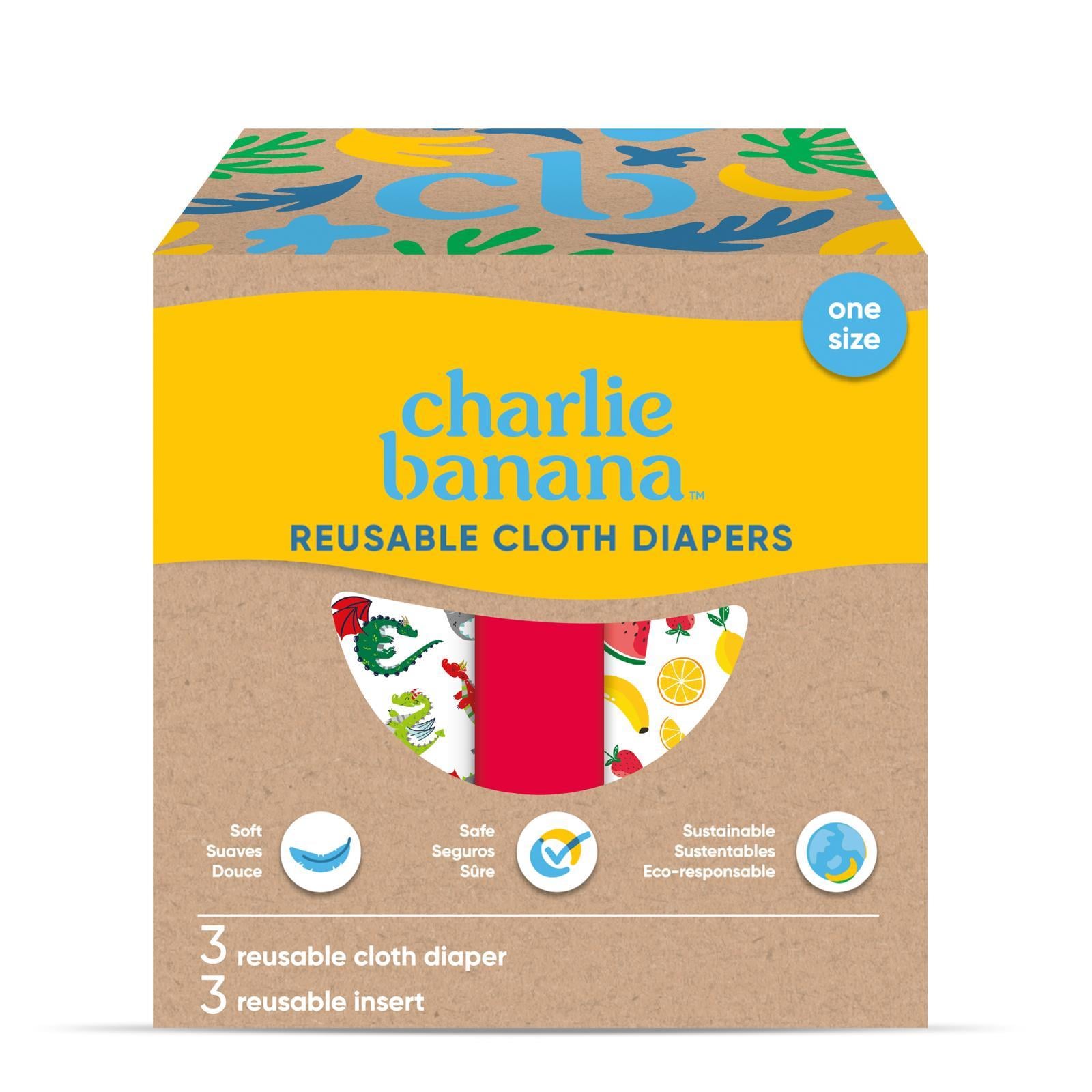 Dragon Feast  - Yıkanabilir Bebek Bezi 3lü Set