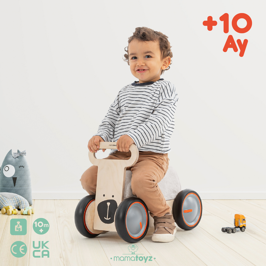 DriveMe Soft Ayı Figürlü - Yürüme Arkadaşı