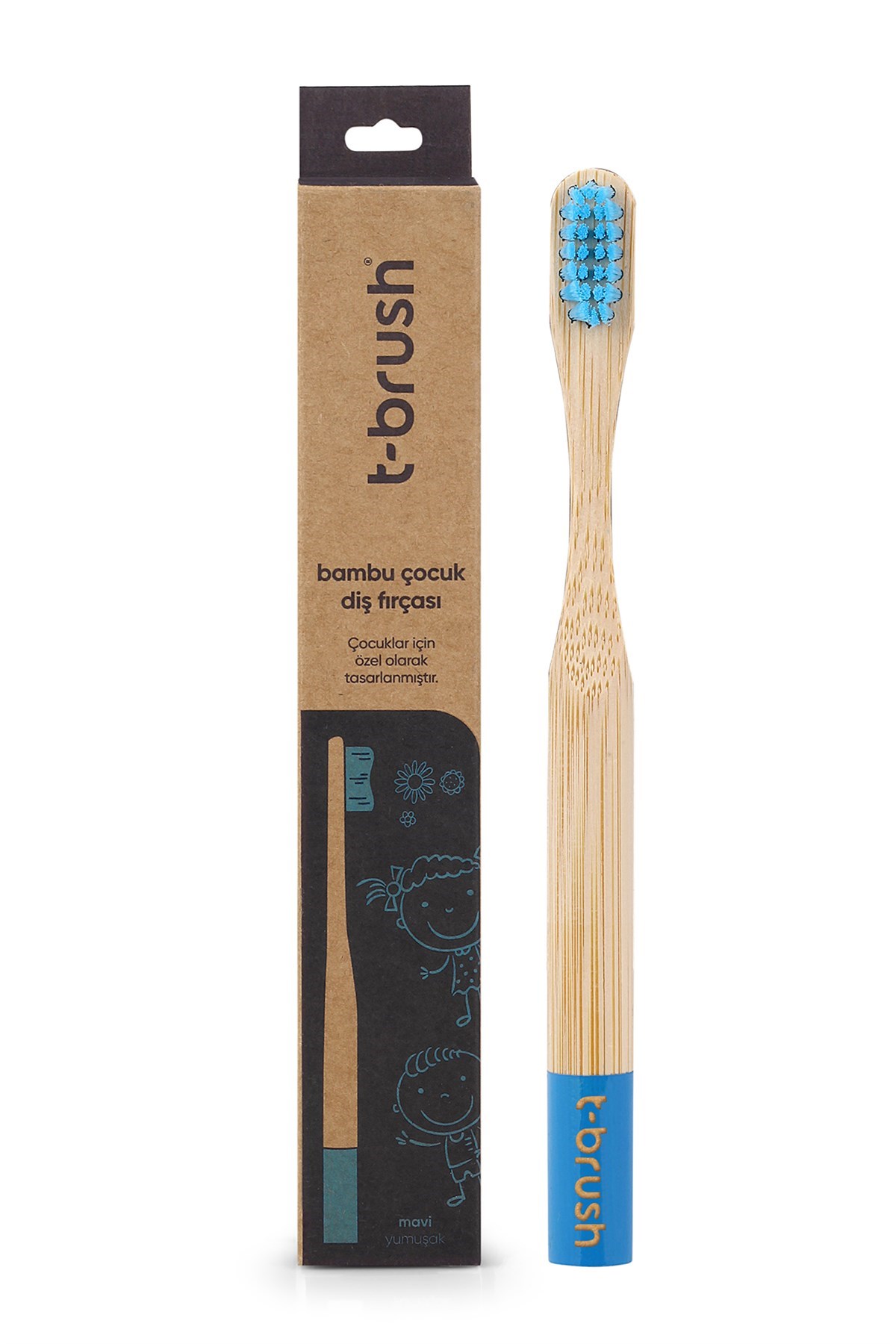 T-Brush Bambu Çocuk Diş Fırçası - Mavi