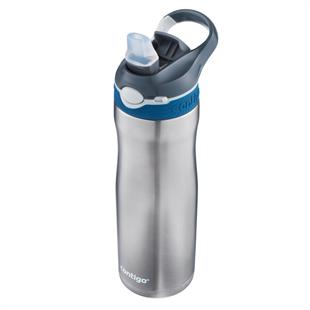 Contigo Ashland Chill Çelik Su Matarası Tek El Bas İç 590ml  2094941 Gri