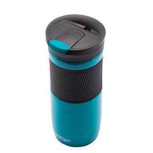 Contigo Byron Vakumlu Termos Matara Tek El Kaldır İç 470ml  2095662 Turkuaz