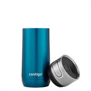 Contigo Luxe Vakumlu Termos Matara Tek El Bas İç 360ml  2104368 Turkuaz