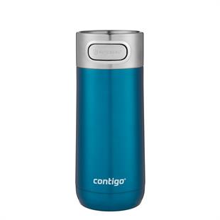 Contigo Luxe Vakumlu Termos Matara Tek El Bas İç 360ml  2104368 Turkuaz