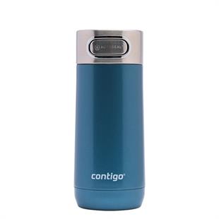 Contigo Luxe Vakumlu Termos Matara Tek El Bas İç 360ml  2106223 Mavi