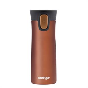 Contigo Pinnacle Vakumlu Termos Matara Tek El Bas İç 420ml  8095411 Kahverengi