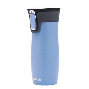 Contigo Westloop Vakumlu Termos Matara Tek El Bas İç 470ml  2104578 Açık Mavi