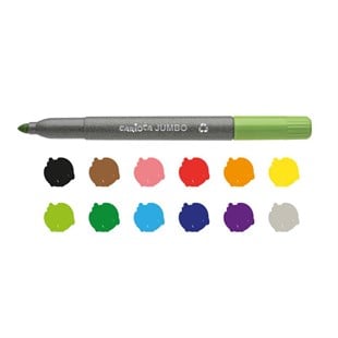 Carioca Eco Family Jumbo Süper Yıkanabilir Keçeli Boya Kalemi 12li