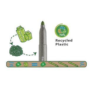 Carioca Eco Family Jumbo Süper Yıkanabilir Keçeli Boya Kalemi 12li