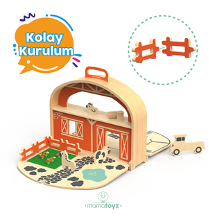 Carry Farm Ahşap Çiftlik Oyun Seti
