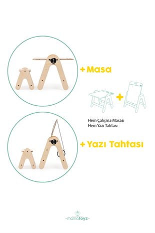 Massam Ayı Figürlü  Ahşap Aktivite Masası