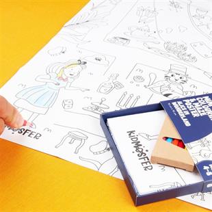 Mini Colouring&Maze Poster Alice In Wonderland