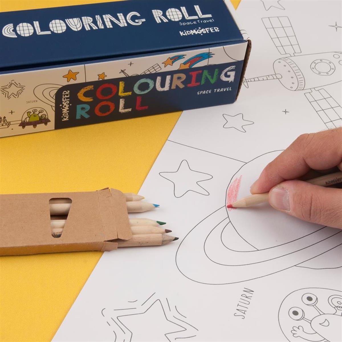 Boyama Rulosu - Uzay Macerası Colouring Roll Space Travel