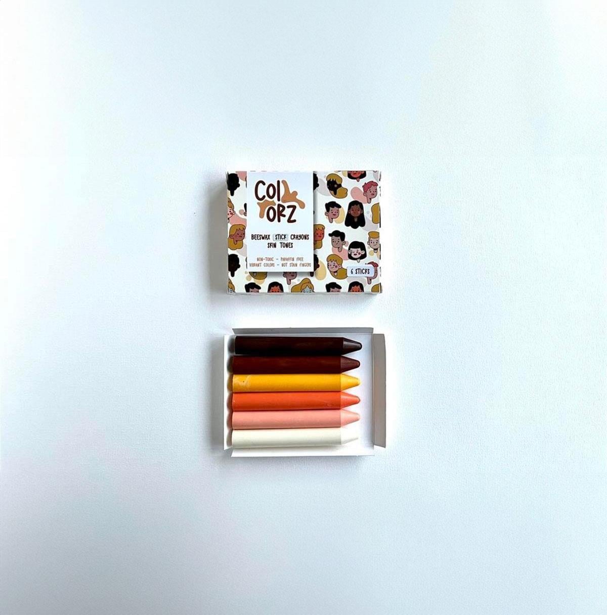 Colorz / Ten Renkleri Doğal Balmumu Sert Kalem Pastel Boya Seti 6'lı