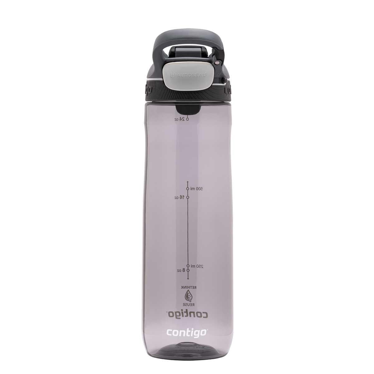 Contigo Cortland Tren Tek El Bas İç Kapaklı Su Matarası 720ml 2191388 Gri