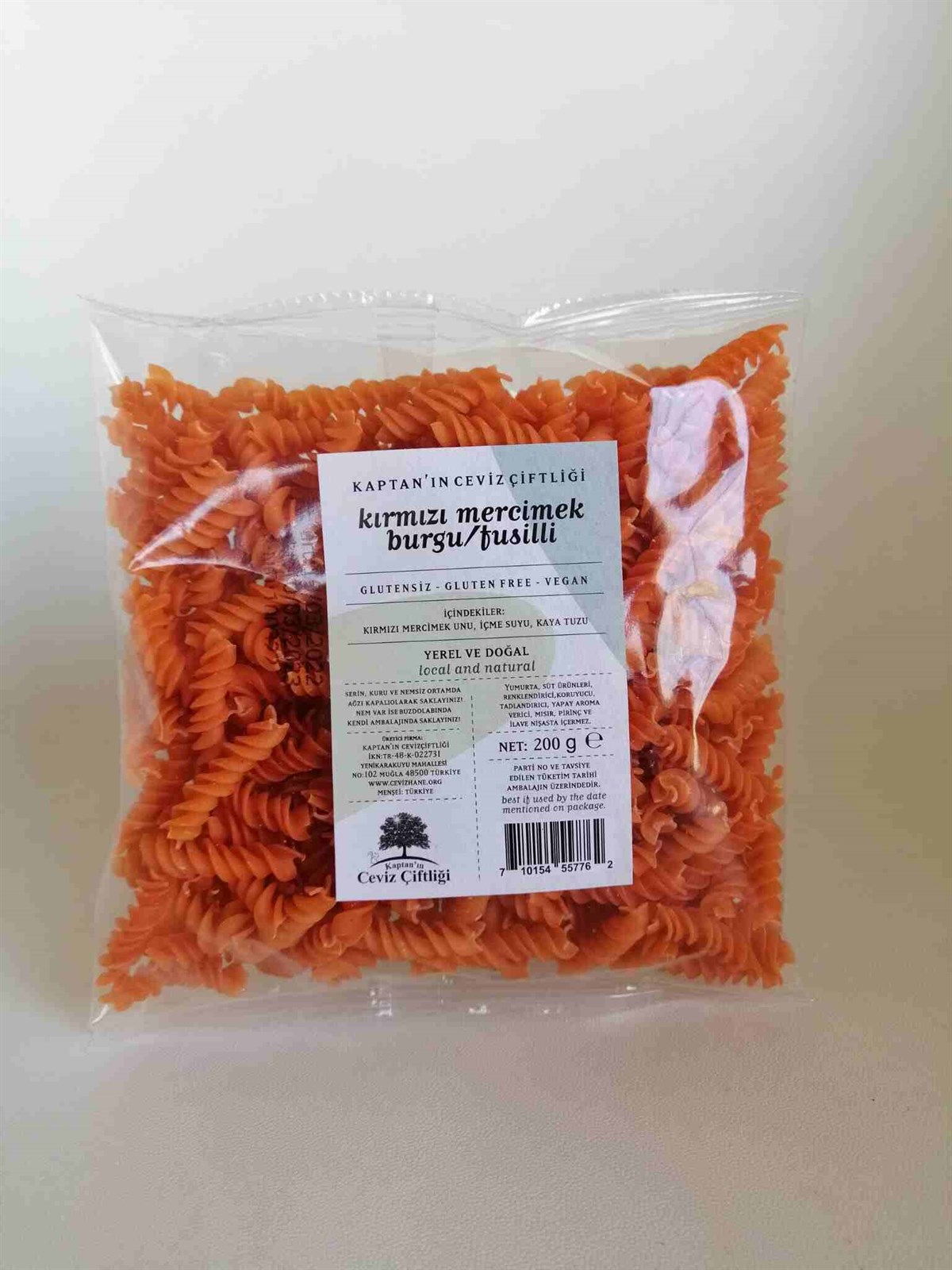 Kırmızı Mercimek Burgu / Fusilli 200 g