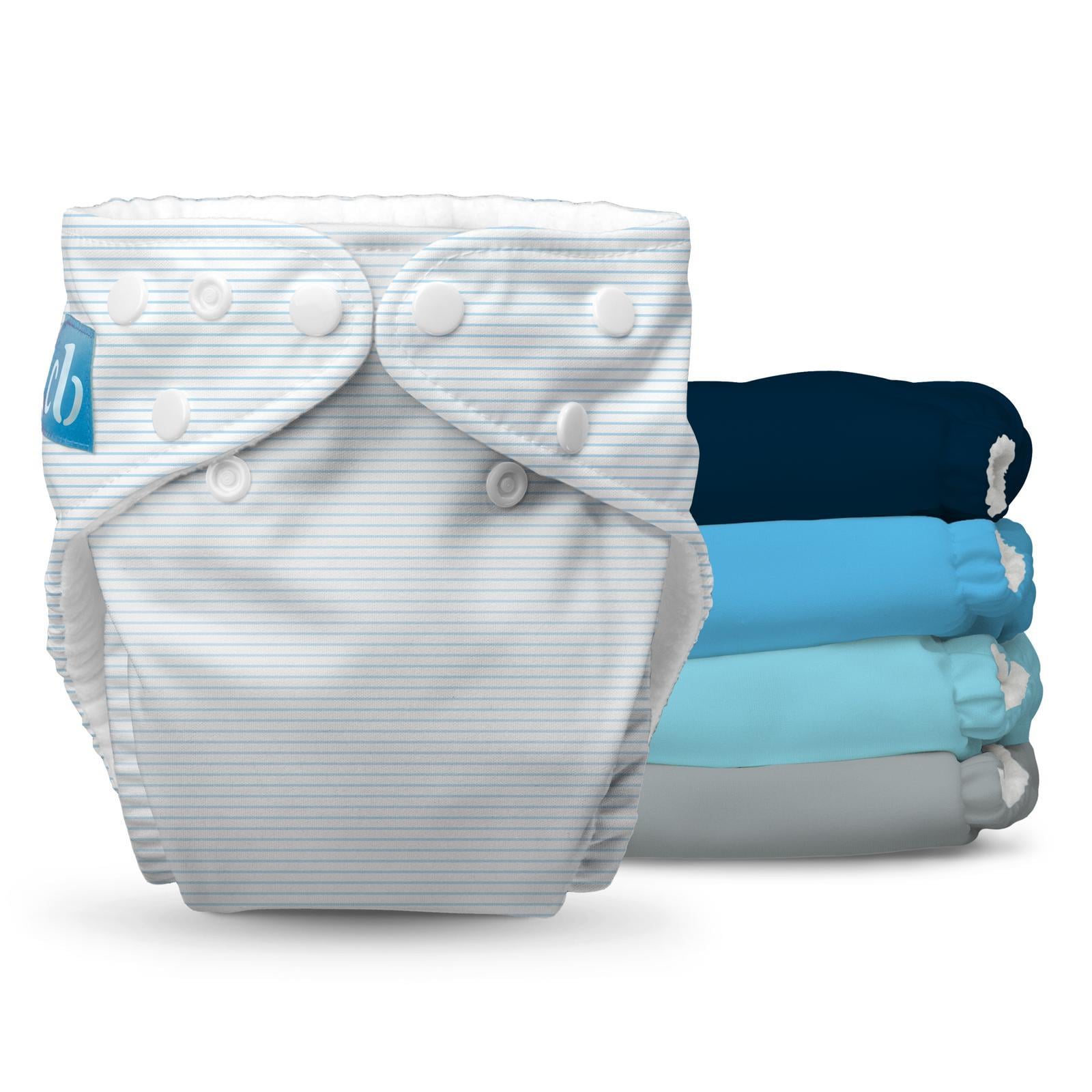 Pastel Blue - Yıkanabilir Bebek Bezi 5'li Set