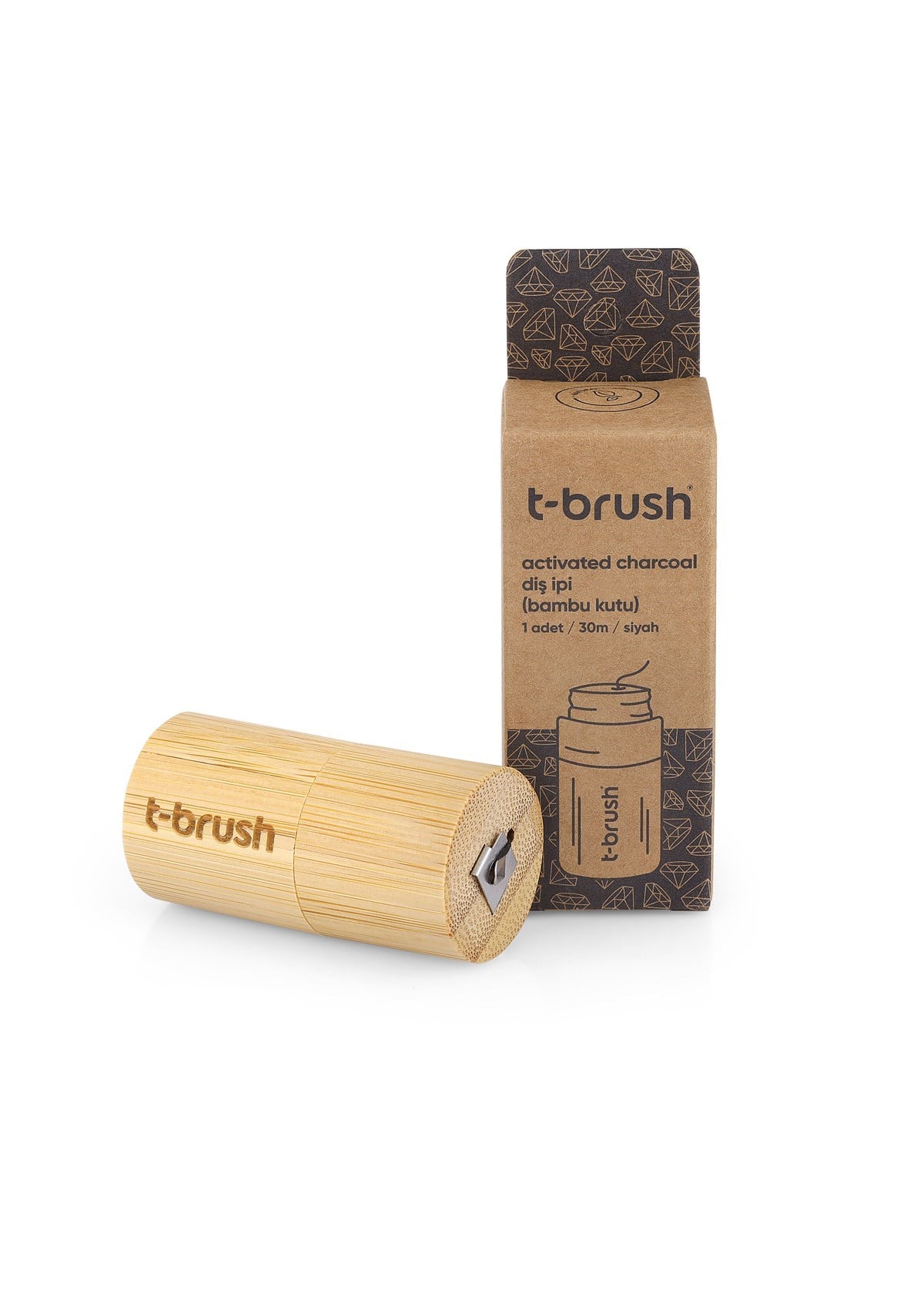 T-Brush Activated Charcoal Bambu Kutu Diş İpi