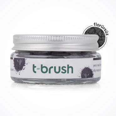 T-Brush Activated Charcoal Diş Macunu Tableti - Florürsüz