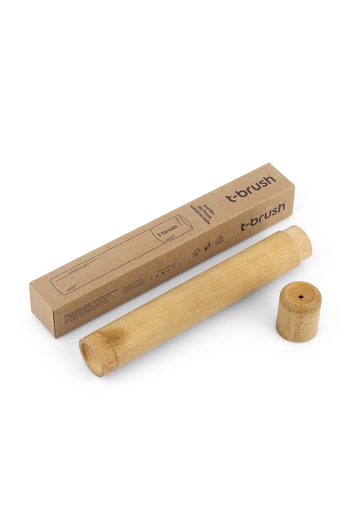 T-Brush Bambu Diş Fırçası Saklama Kabı