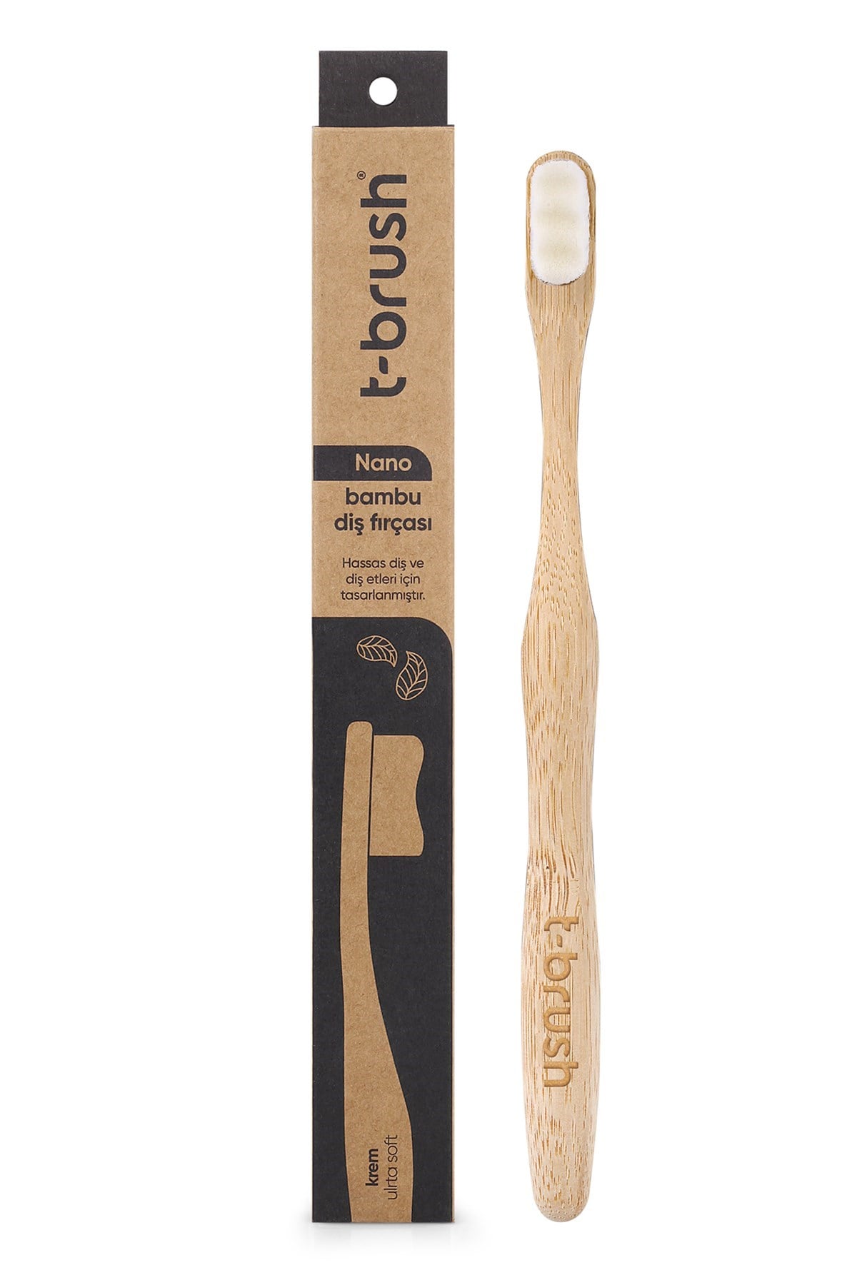 T-Brush Nano Bambu Diş Fırçası - Beyaz Renk