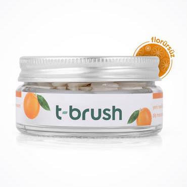 T-Brush Portakal Aromalı Diş Macunu Tableti - Florürsüz