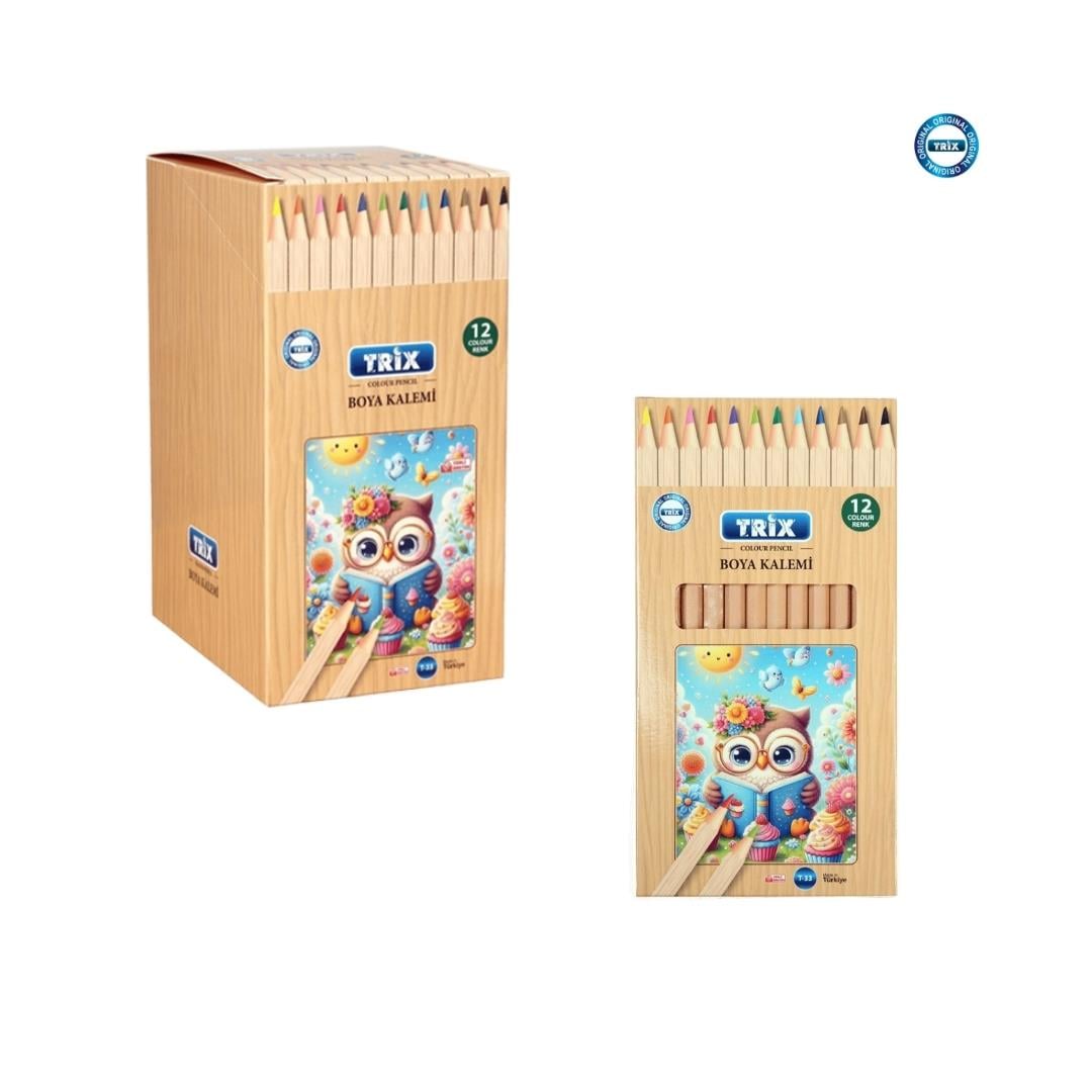 T-33 TRİX NATUREL RENK 12'Lİ KURU BOYA