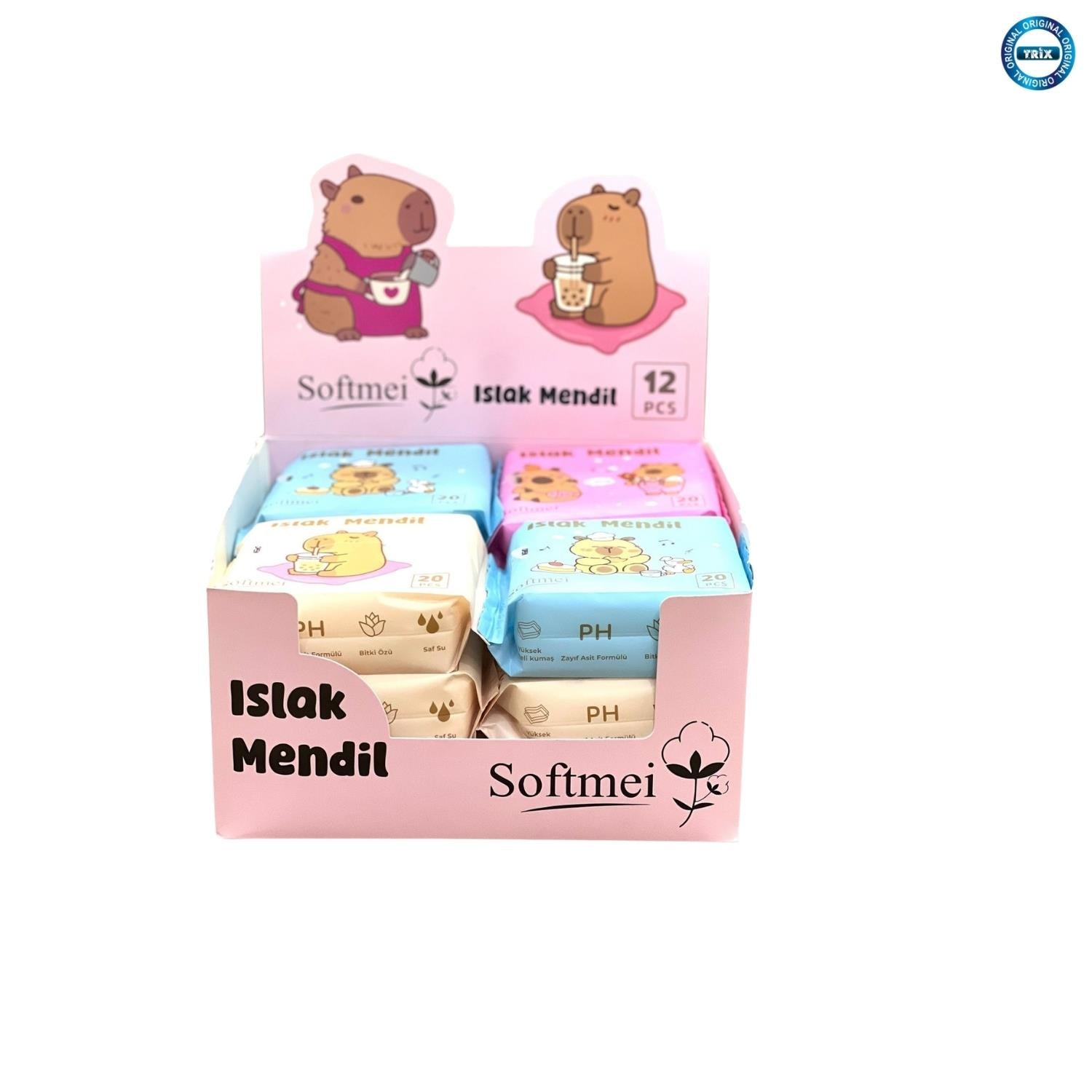 Tekli Islak Mendil Capybara 12'li Stand 