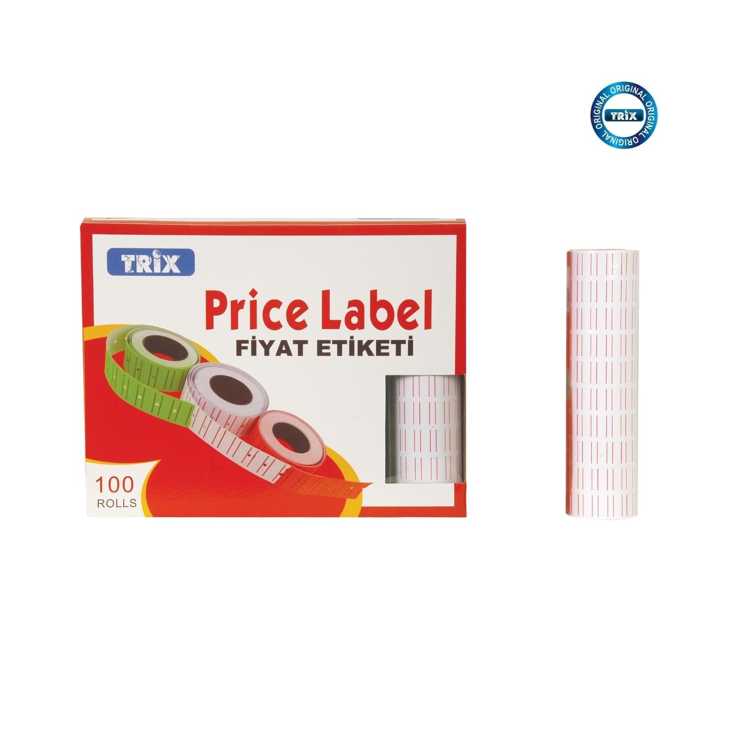 TRİX FİYAT ETİKETİ- BEYAZ-  600'LÜ