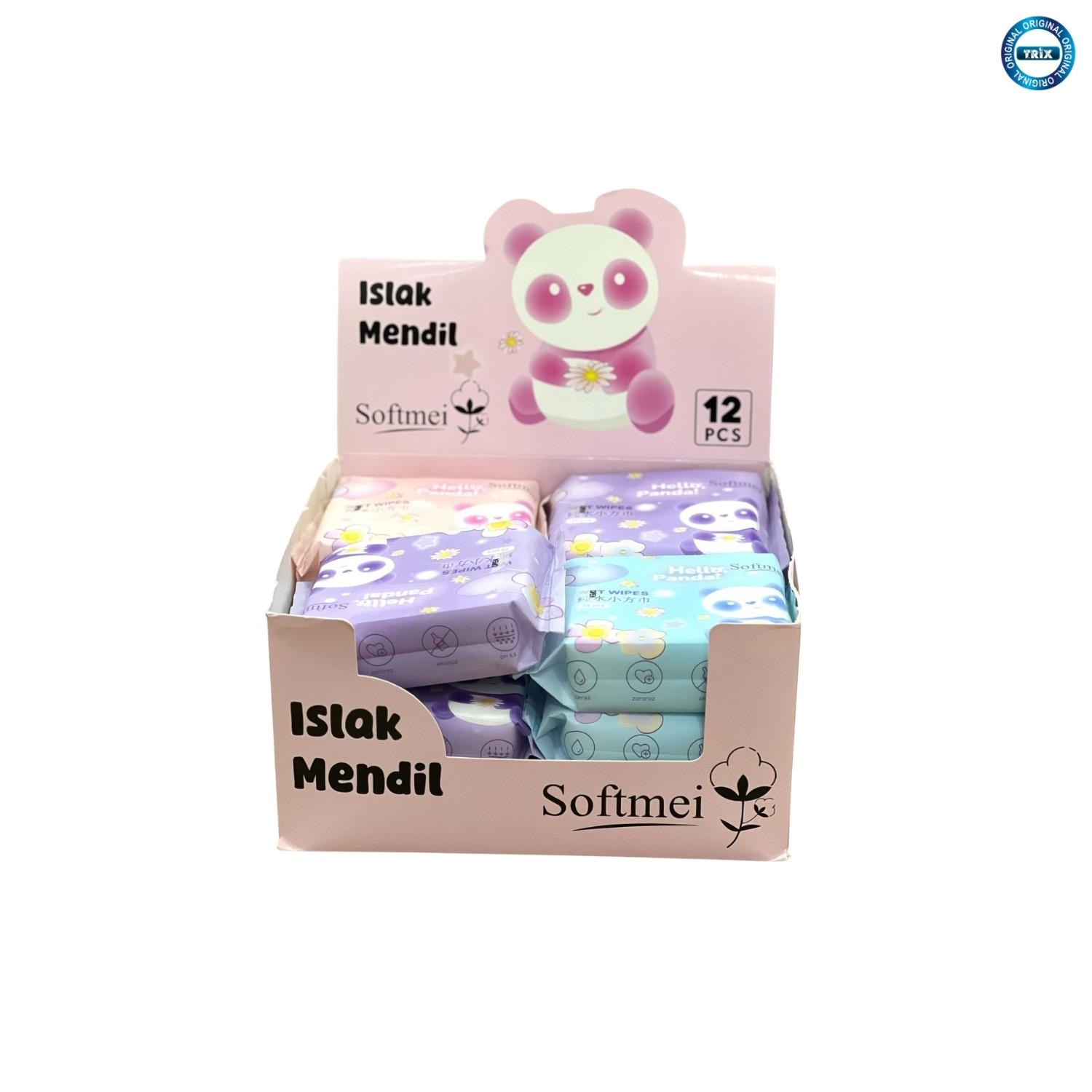 Tekli Islak Mendil Panda 12'li Stand 