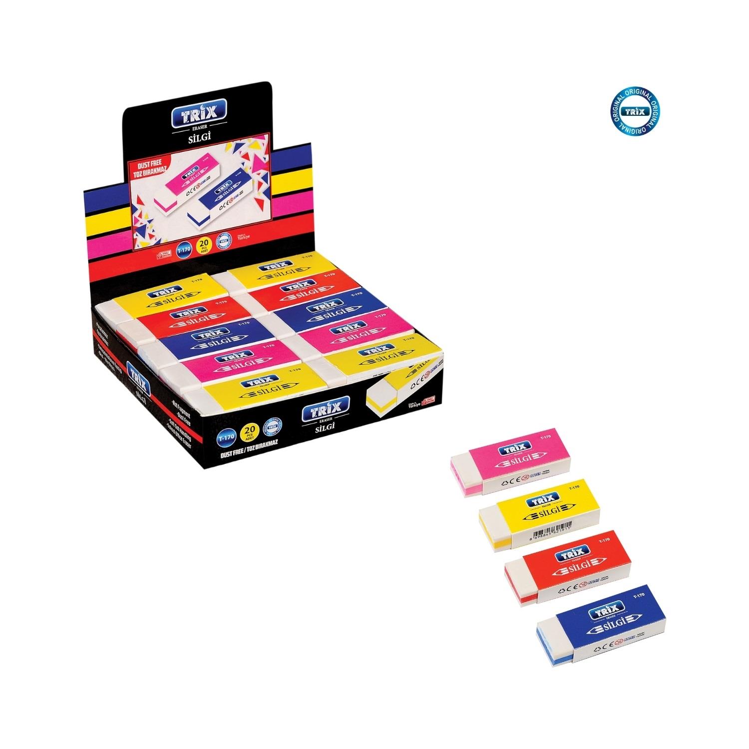 Trix 2 Renkli Silgi T-170