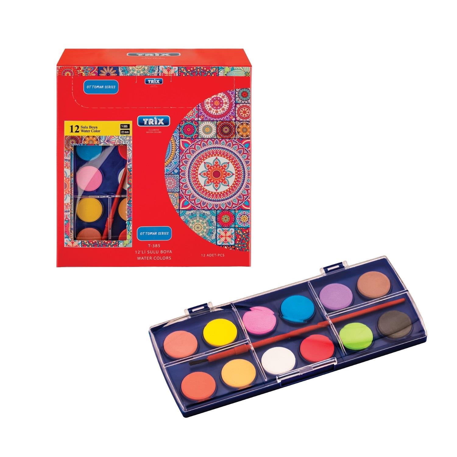Trix Kare 12'Li Sulu Boya 
