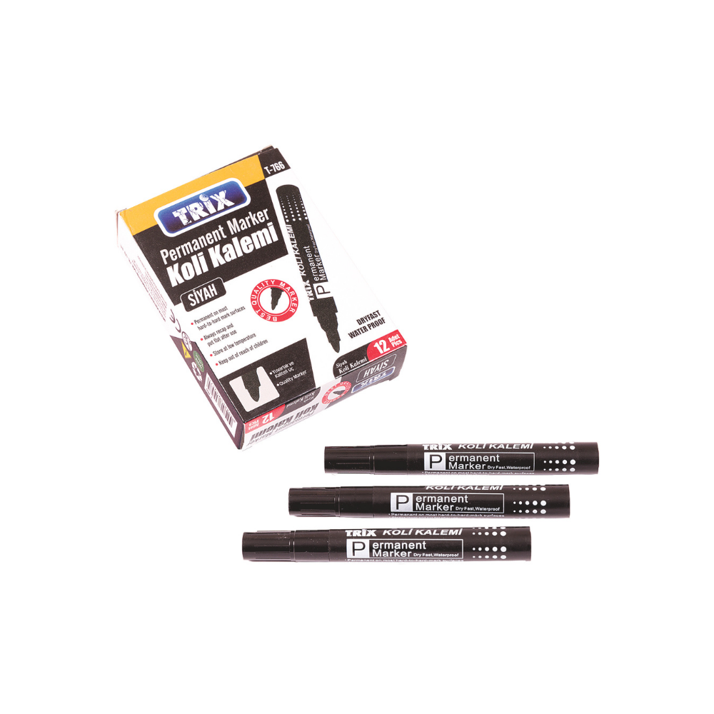 Trix Koli Kalemi - Permanent Marker Siyah