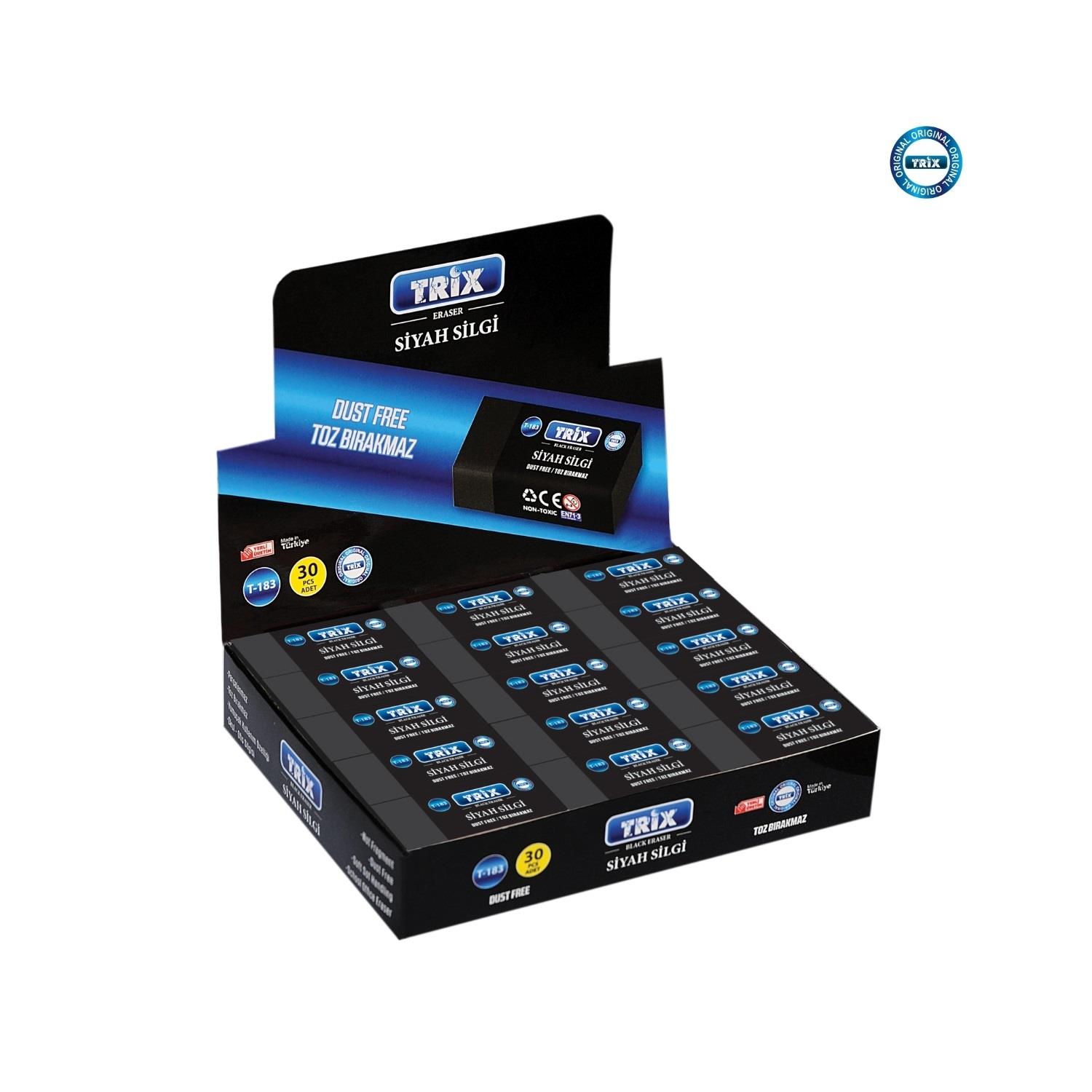 Trix Siyah Silgi 30'lu T-183