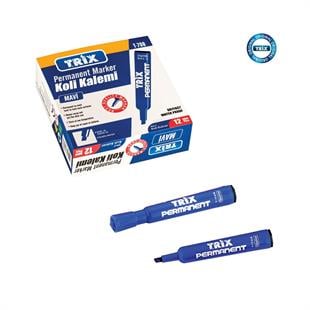 Trix Koli Kalemi -Kesik Uç-Permanent Marker- Mavi T-706
