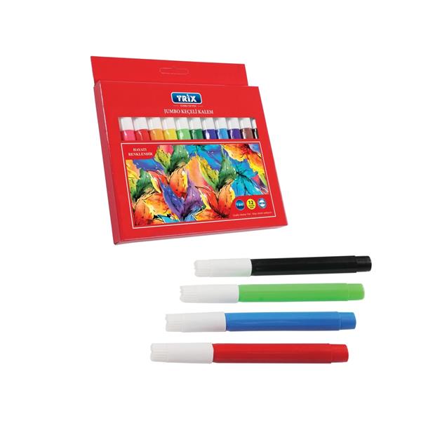 Trix 12'li Jumbo Keçeli Kalem