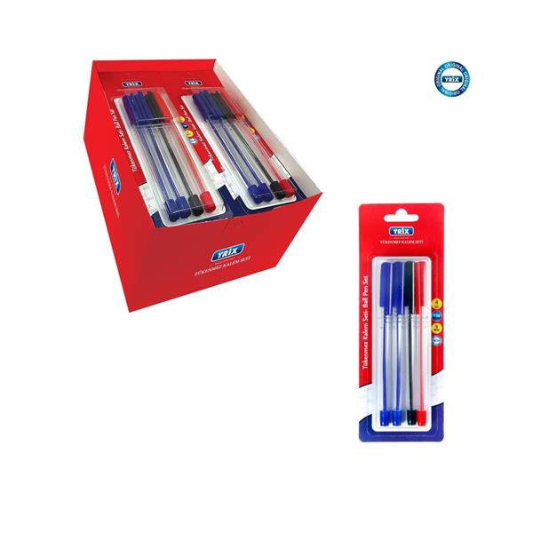 Trix 4'lü Ofis Tükenmez Kalem Seti