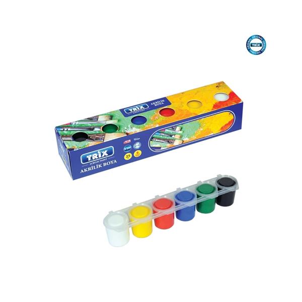 Trix 6'lı Akrilik Boya 25ml Ped B-209
