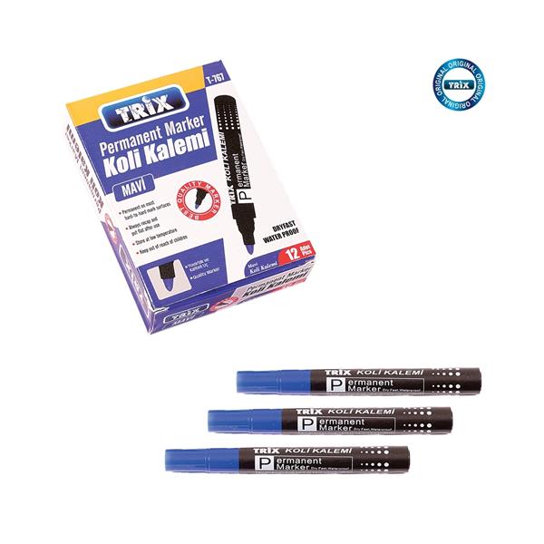 Trix Koli Kalemi - Permanent Marker- Mavi T-767