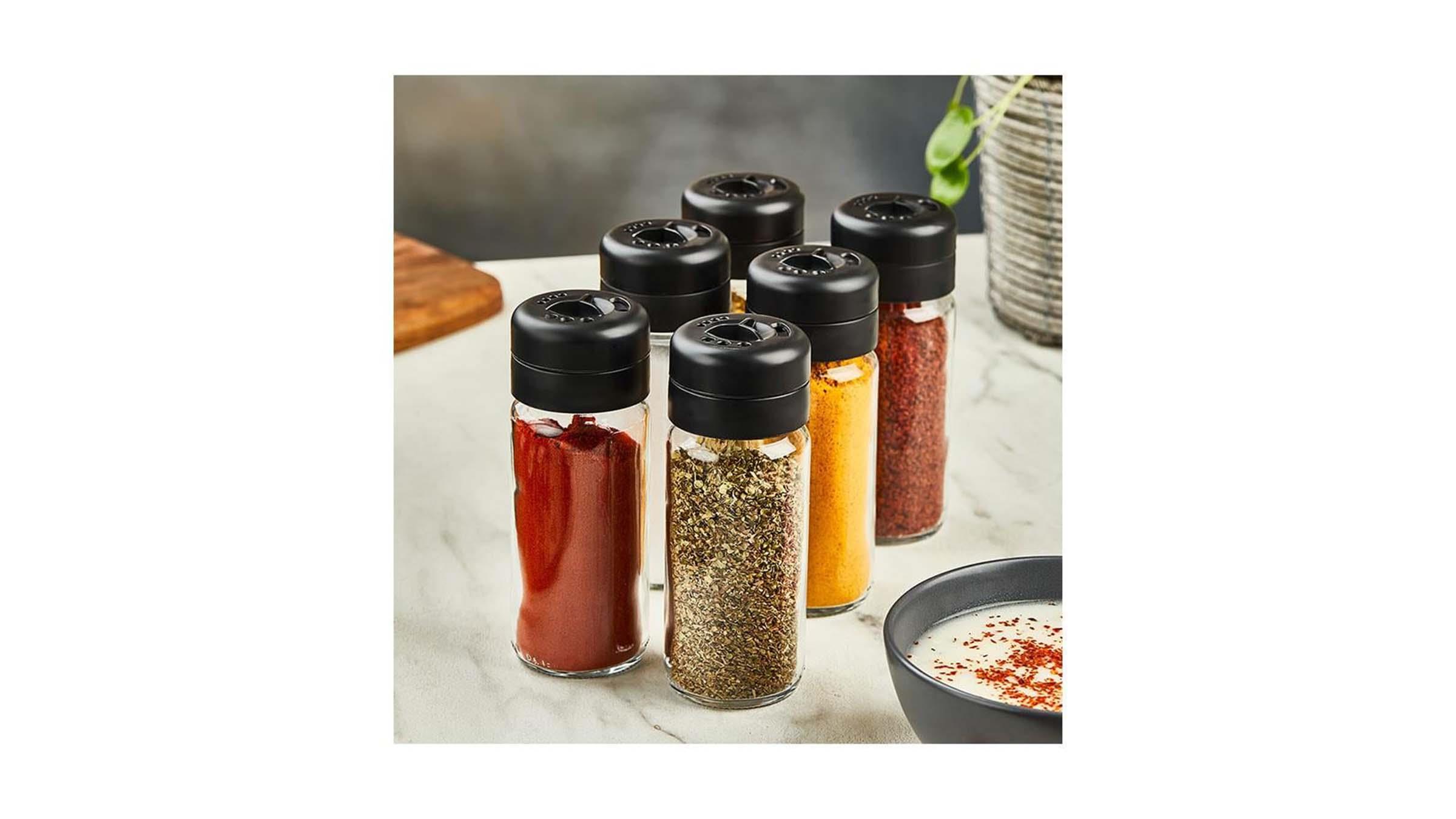 Golden Rod 6lı Cam Baharatlık Set