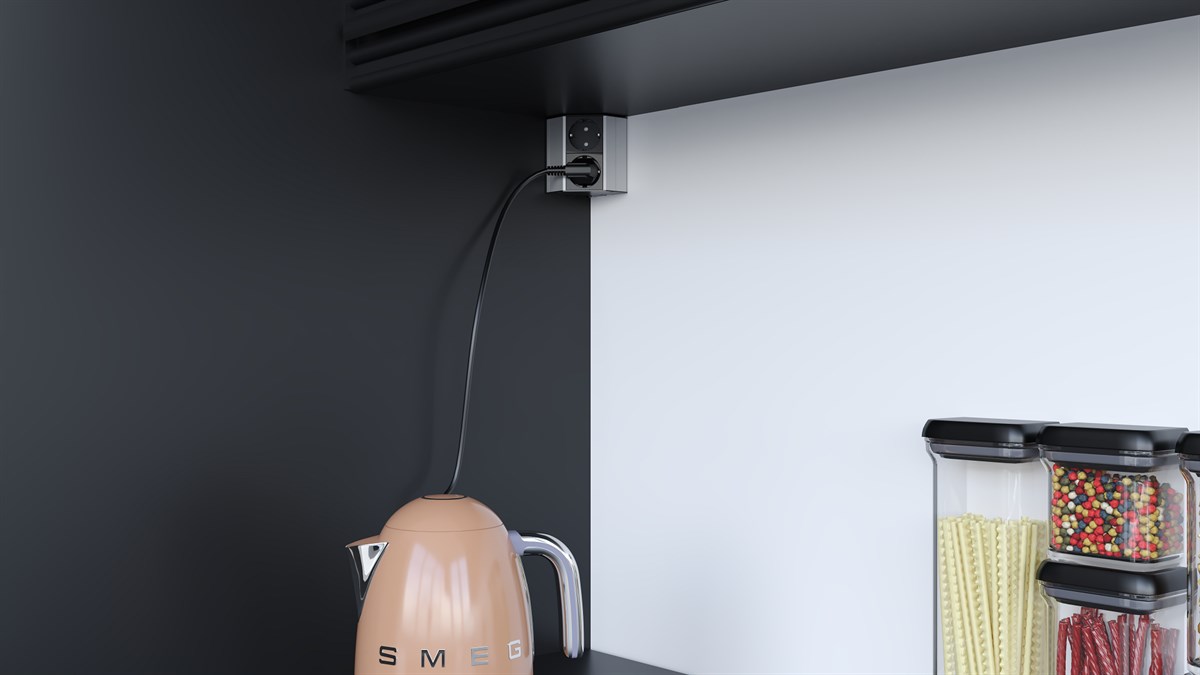 Metalline® Corner-Line Raf Priz Sistemi - Natürel Eloksal