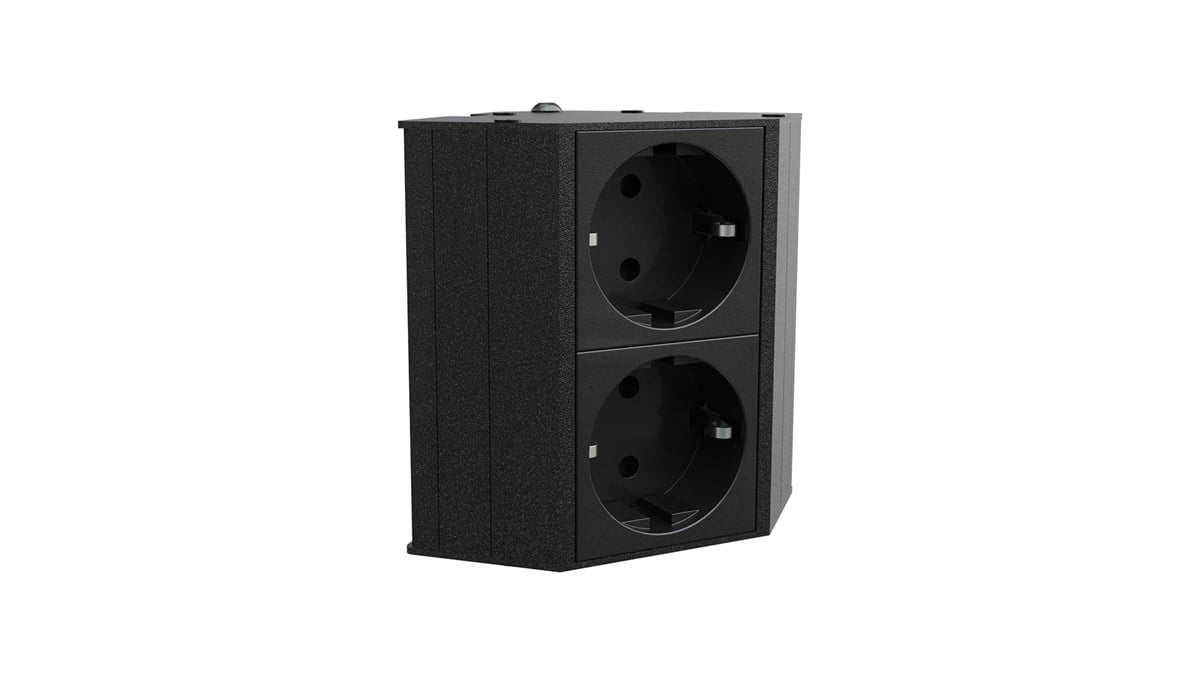 Metalline® Corner-Line Raf Priz Sistemi - Siyah