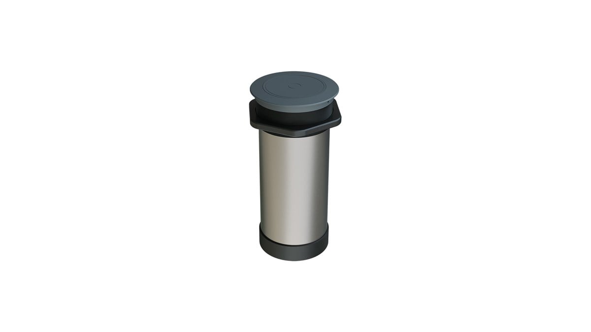 Metalline® Tower-Line Bas-Aç Masaüstü Priz Kutusu USB - Antrasit