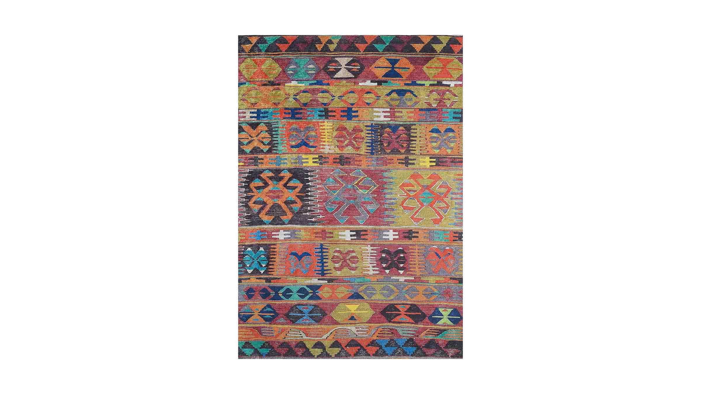 Piksel Halı Çok Renkli Geometrik Desenli Dijital Baskı Halı