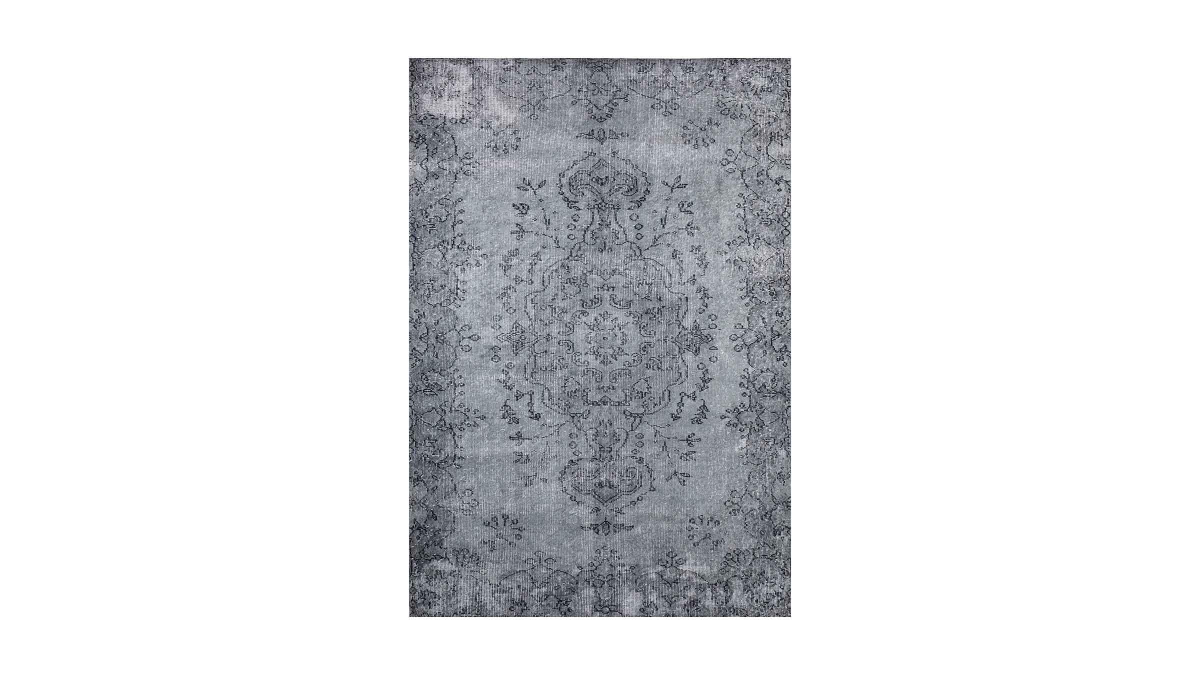 Piksel Halı Gri Klasik Desen Dijital Baskı Halı